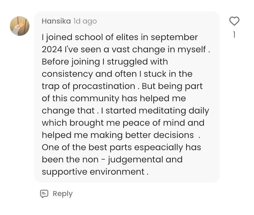 Hansika testimonial